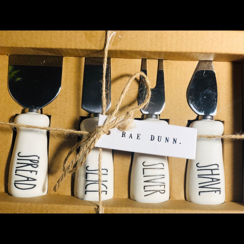 Rae Dunn Ceramic cheese set of 4